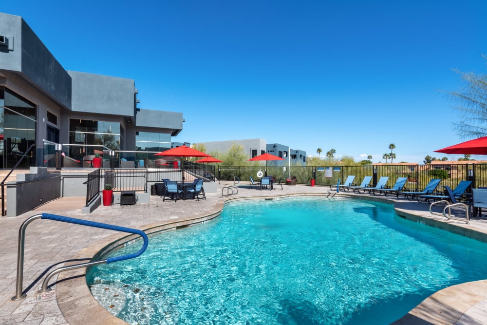 Incredible pool on a sunny day at Luna at Fountain Hills in Fountain Hills, Arizona