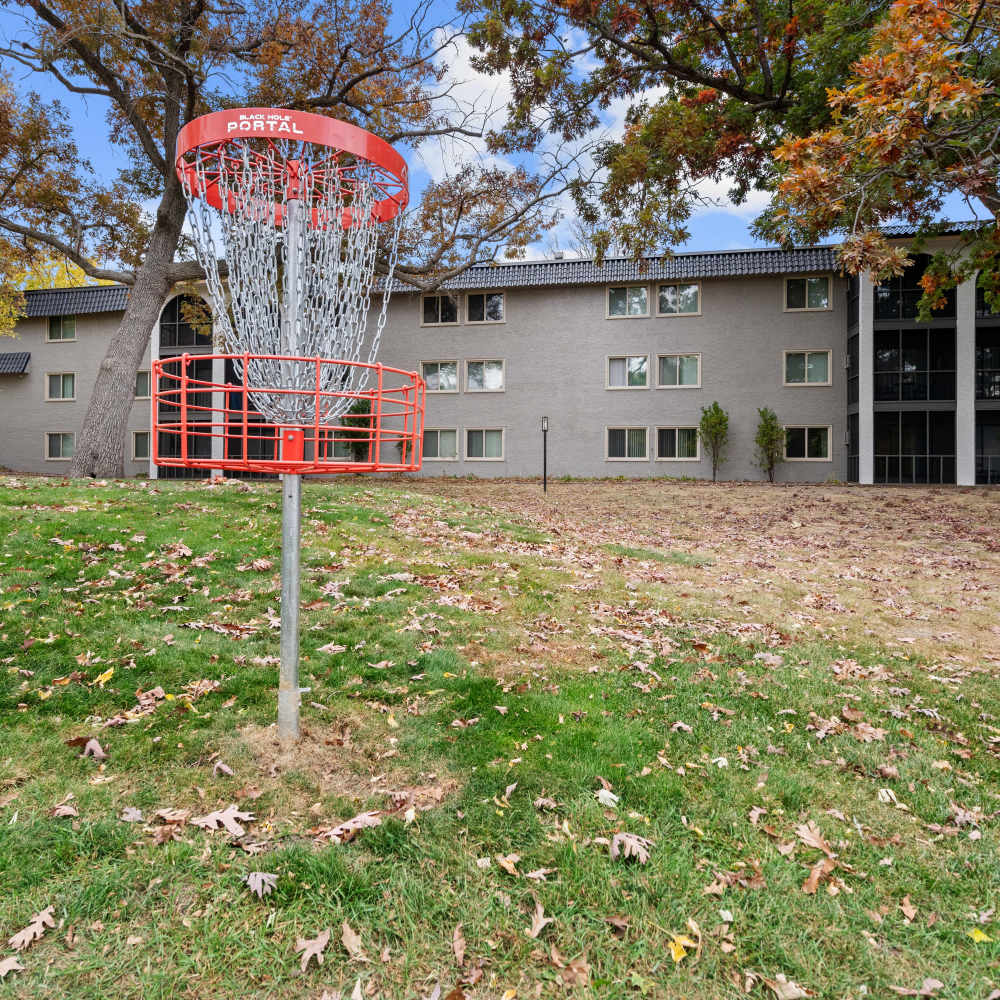 Frisbee golf at Morada in Crystal, Minnesota