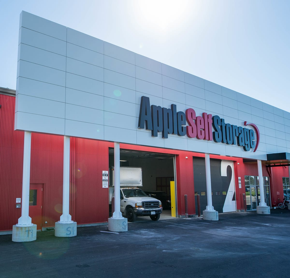 Outside loading doors at an Apple Self Storage location