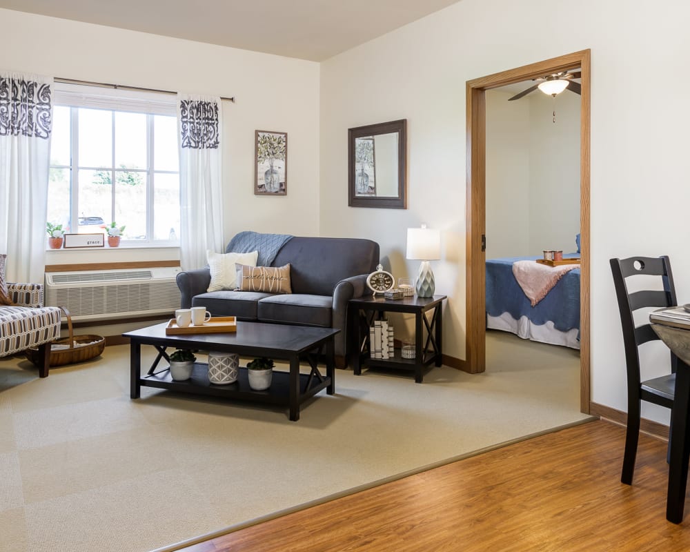 1 Bedroom senior apartment at Edencrest at The Legacy in Norwalk, Iowa.