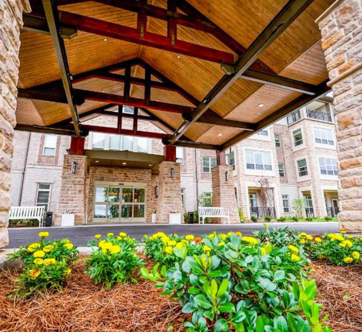 Front exterior view of the apartment at Harmony at Enterprise in Bowie, Maryland