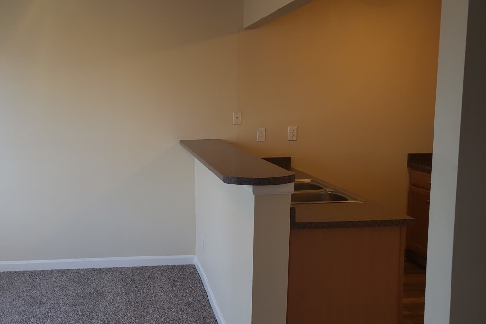 Large living area with soft carpet at The Knoll Redmond in Redmond, Washington