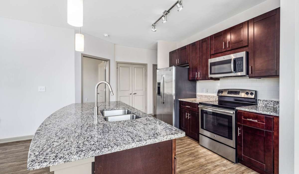 Kitchen area at Lofts At Bass in Macon, Georgia