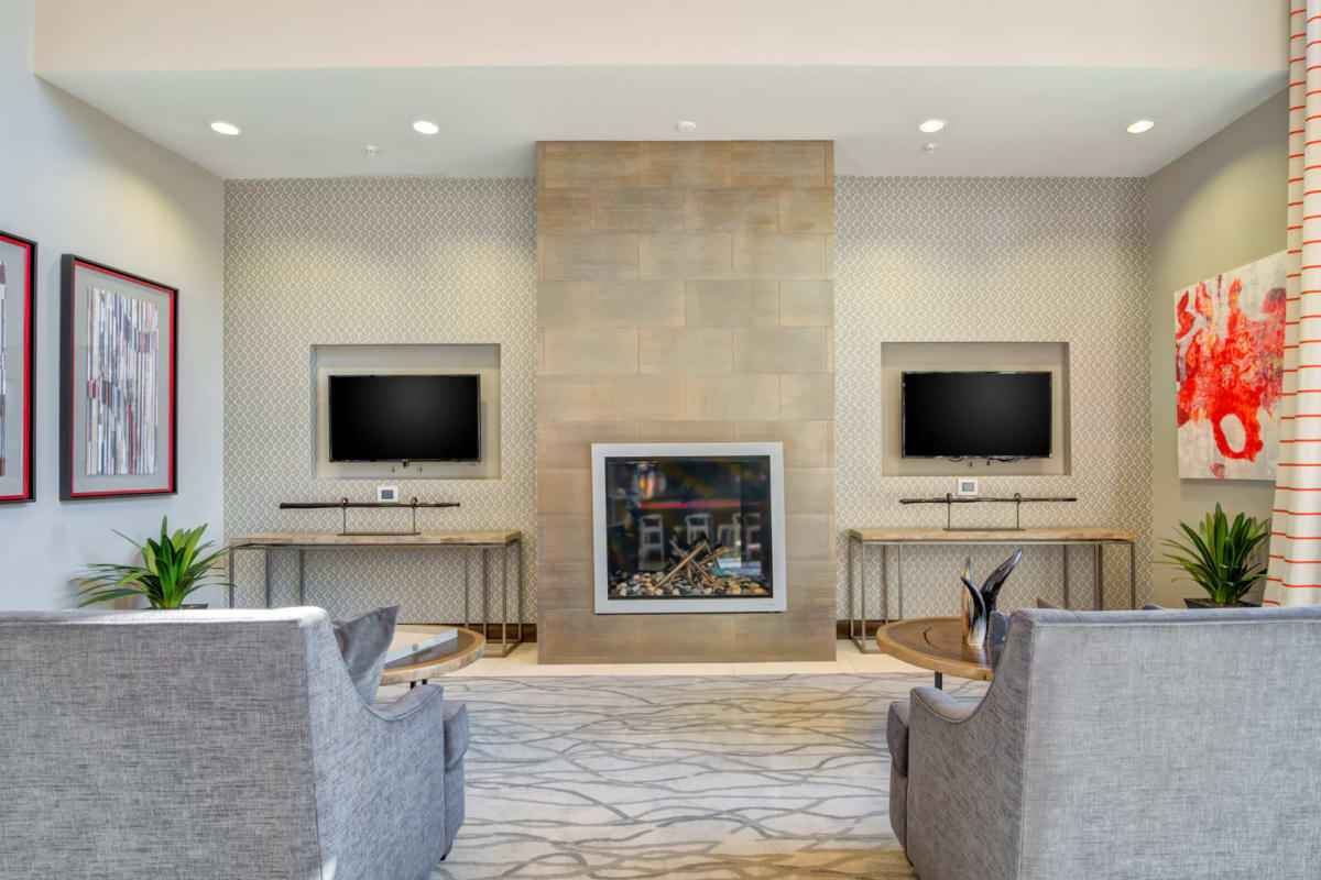 Modern décor in the clubhouse at The Carillon in Nashville, Tennessee