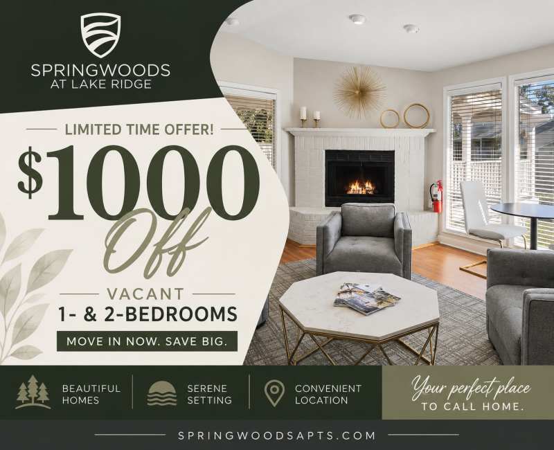 new special at Springwoods at Lake Ridge in Woodbridge, Virginia