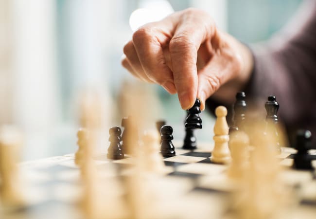 A game of chess at Ramsey Village Continuing Care in Des Moines, Iowa