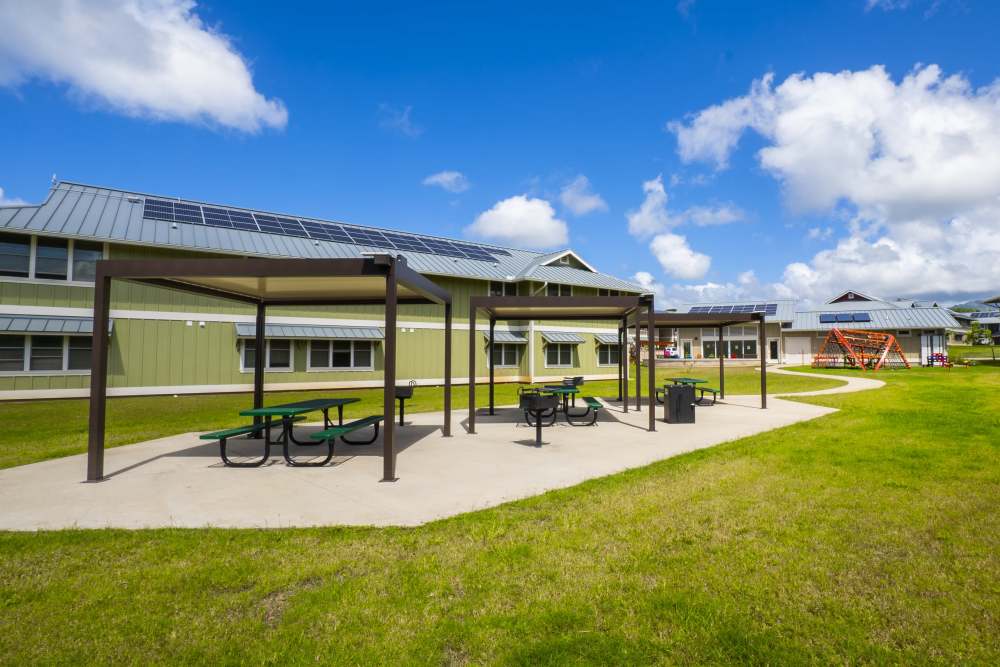Open seating area at Koa`e Makana in Koloa, Hawaii