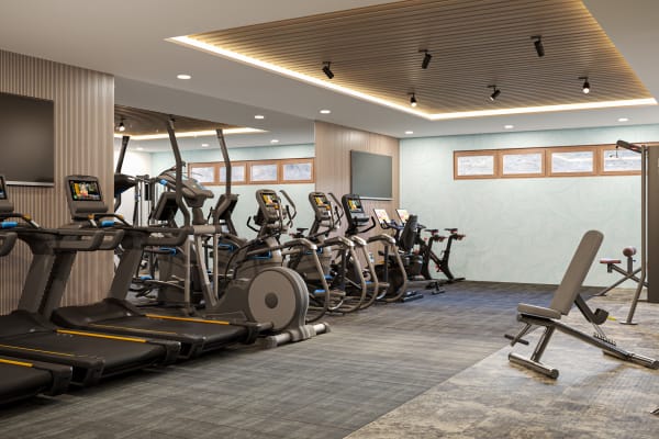 Fitness center at Legends Morgan Farms in Traverse City, Michigan