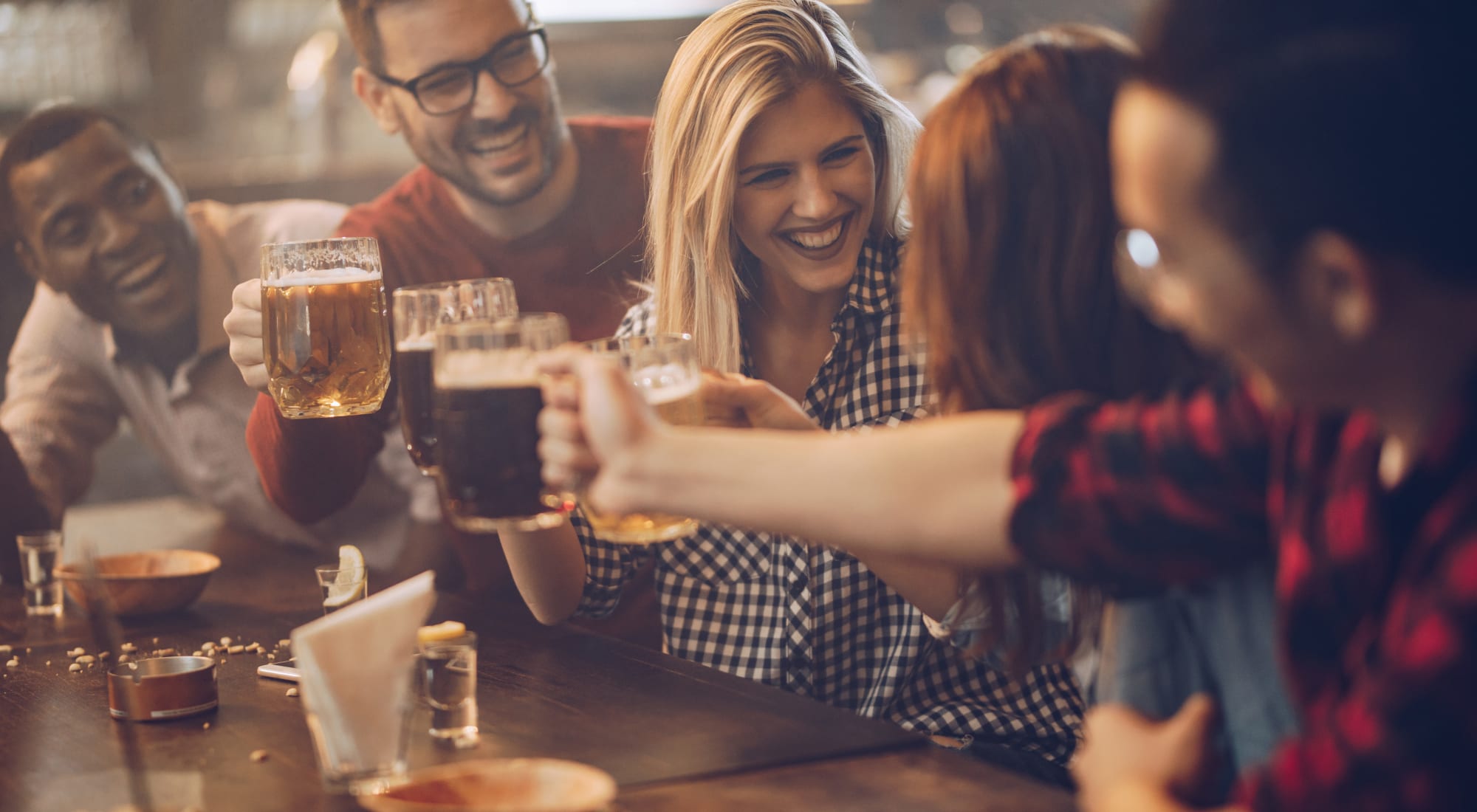 Residents at a nearby restaurant toasting the good life at Landing Square in Atlanta, Georgia