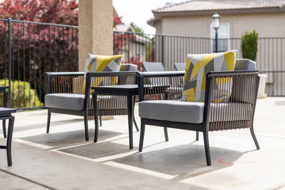 Chairs outside on the patio at Canyon Vista in Sparks, Nevada