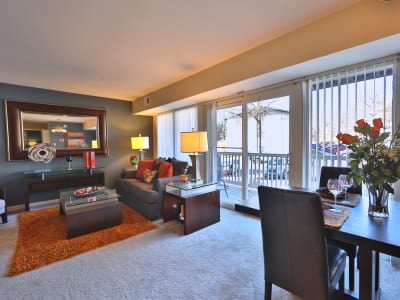 Living room at apartments in Laurel, Maryland