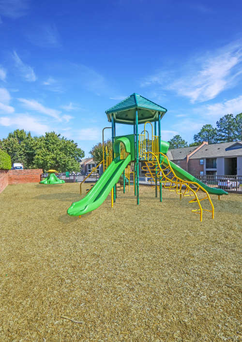 Children's playground at Greenleaf Apartments in Phenix City, Alabama