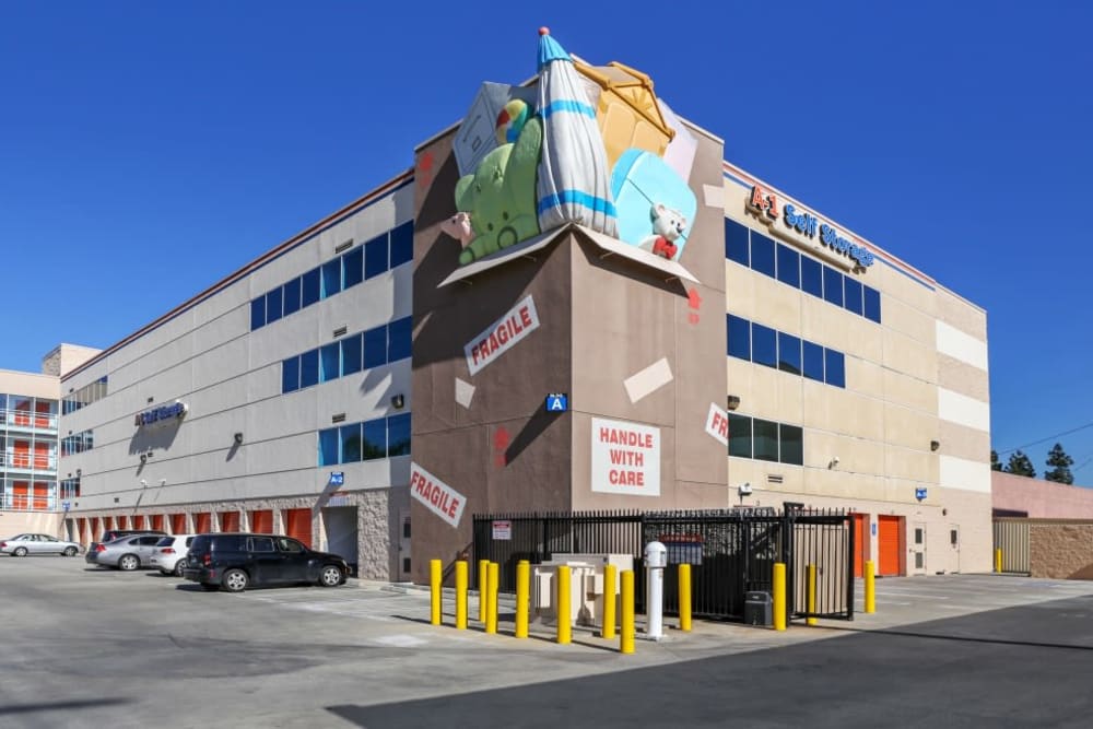 The front entrance to A-1 Self Storage in North Hollywood, California