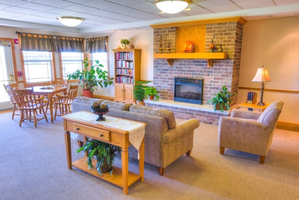 Large common area with space for activities at Addington Place of Burlington in Burlington, Iowa