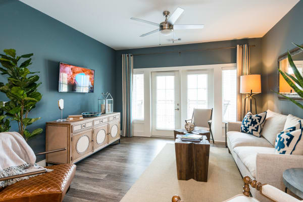 Large living room interior at The Heyward in Charleston, South Carolina