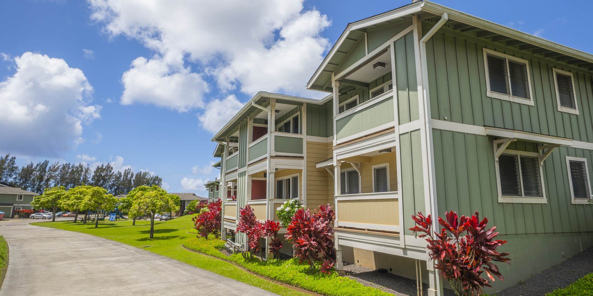 Exterior view of the apartment at Pa'anau Village II in Koloa, Hawaii 