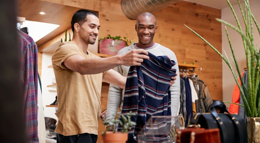 Residents shop for clothes near Luxia Craig Ranch in Mckinney, Texas