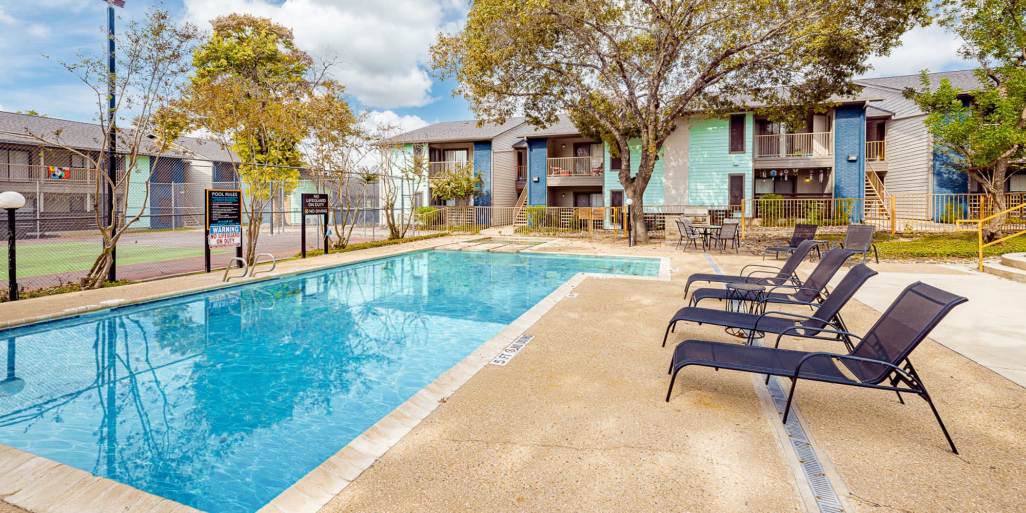 Rendering of residents swimming pool at Vivid in San Antonio, Texas