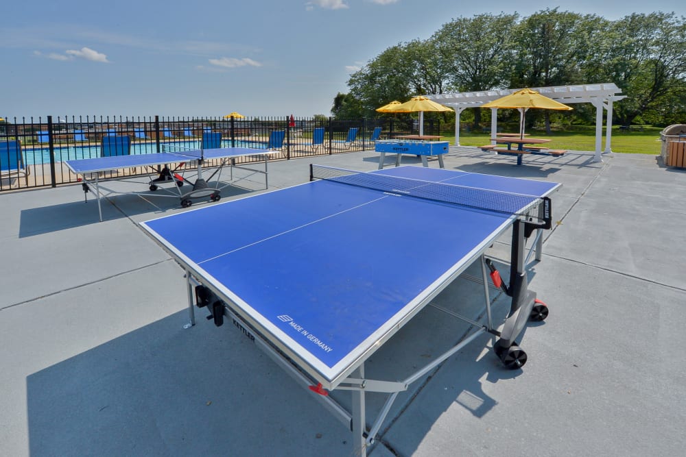 Ping pong table at William Penn Village Apartment Homes in New Castle, Delaware
