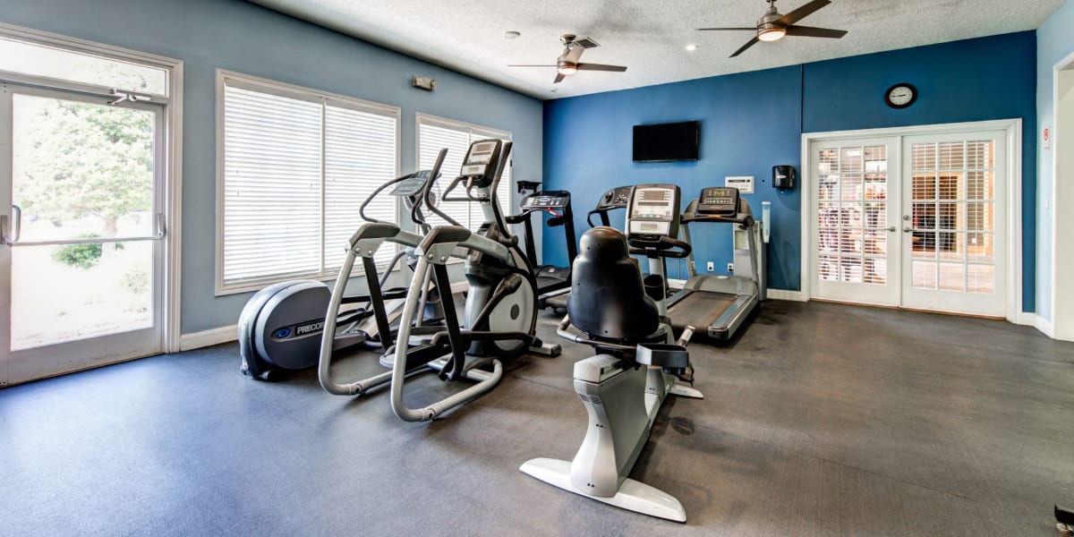 Fitness center at Marquis at Silverton in Cary, North Carolina