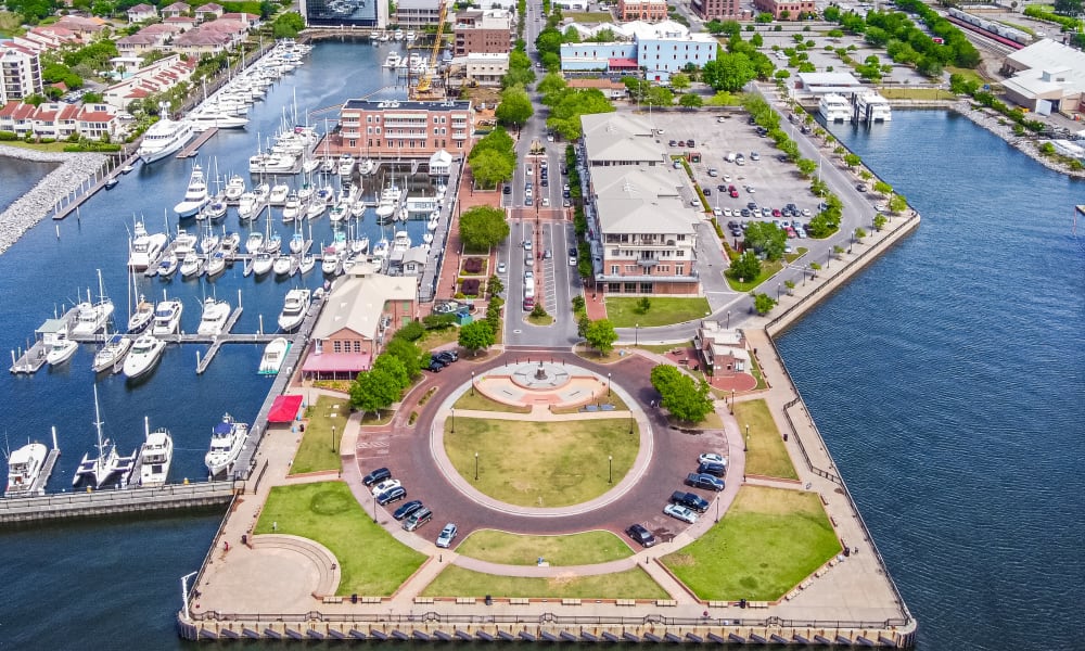 Aerial view in town at The Papillon in Pensacola, Florida