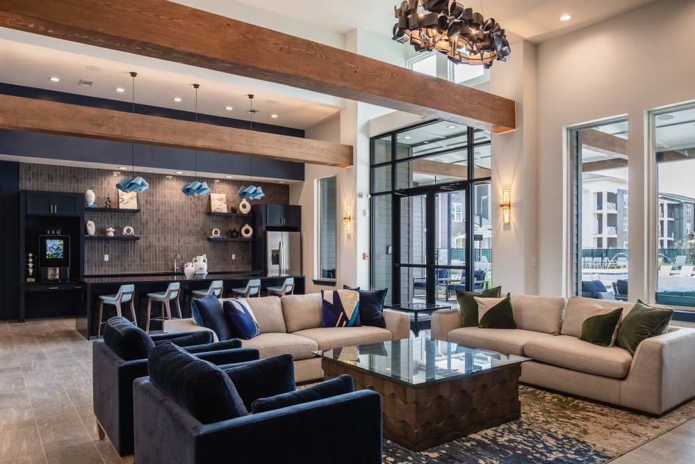 Resident clubhouse at The Waters at Crestview luxury apartment community for one, two, and three bedroom pet friendly apartment homes The Waters at Crestview in Crestview, Florida