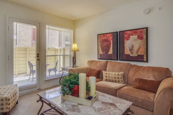 private patio or balcony offered at Crystal Bay in Webster, Texas