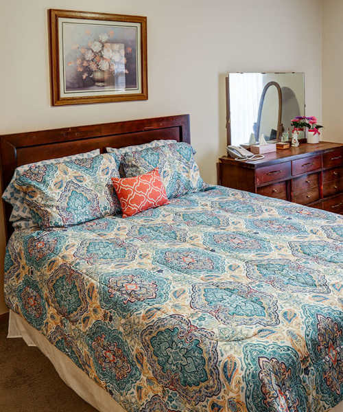 Beautiful bedroom at Paint Landing in Stambaugh, Kentucky