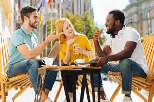 Residents out for drinks near La Provence in Sacramento, California