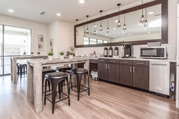 Resident coffee cafe at Aventura at Towne Centre in Ellisville, Missouri.