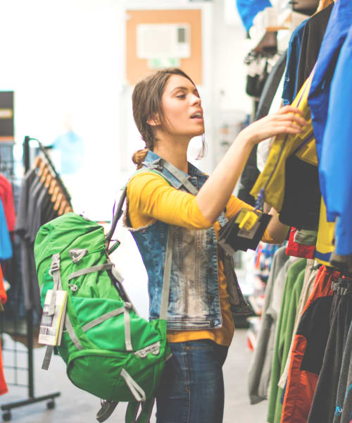 Woman shopping near Allegheny Branch House Lofts in Pittsburgh, Pennsylvania