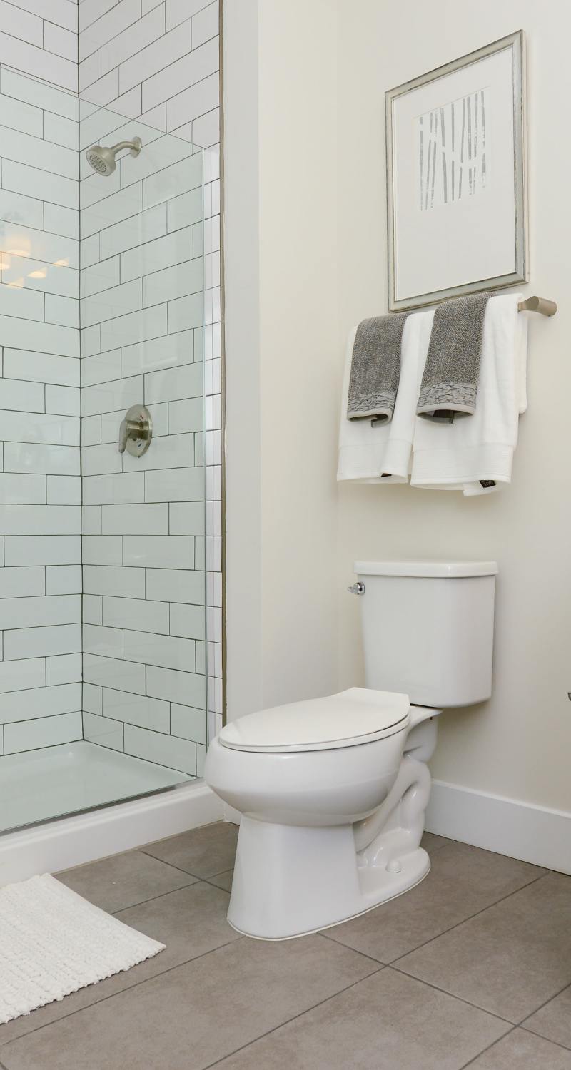 Model bathroom at Riverworks in Phoenixville, Pennsylvania