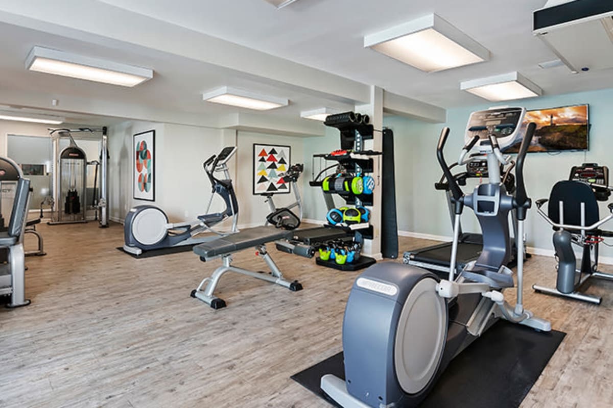 Fitness room at Alura in Woodland Hills, California