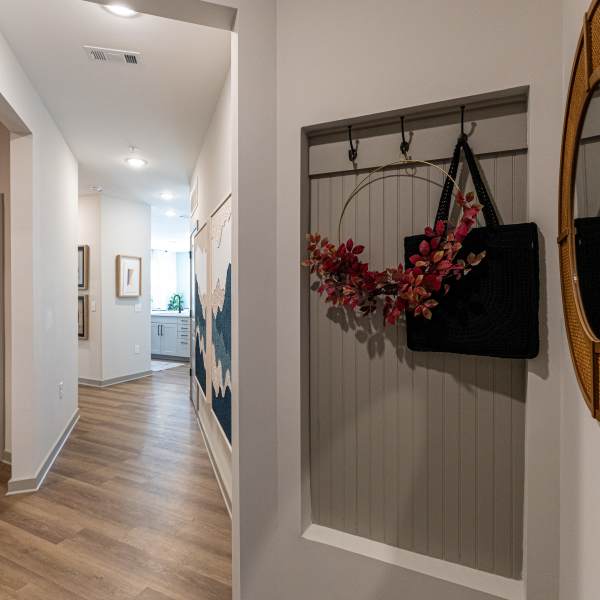 Entry to an apartment at Axis at the Park in Charlotte, North Carolina