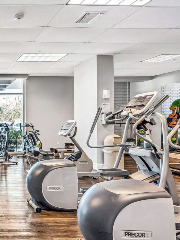 Fitness center at Elements on Third in St Petersburg, Florida