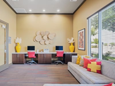 Community center with computer access at Anatole at City View in Lubbock, Texas
