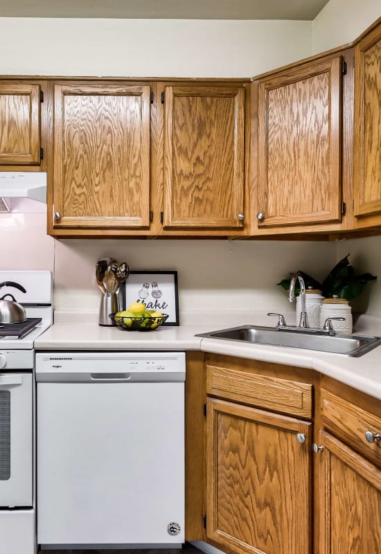 Lots of kitchen counter space at Suburban Park in York, Pennsylvania