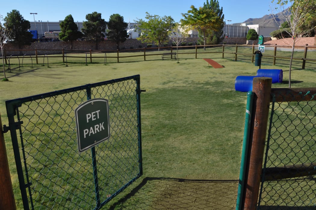 The dog park at The Patriot Apartments in El Paso, Texas