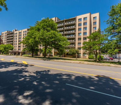 Exterior view of apartments at The Venue in Rochester, New York