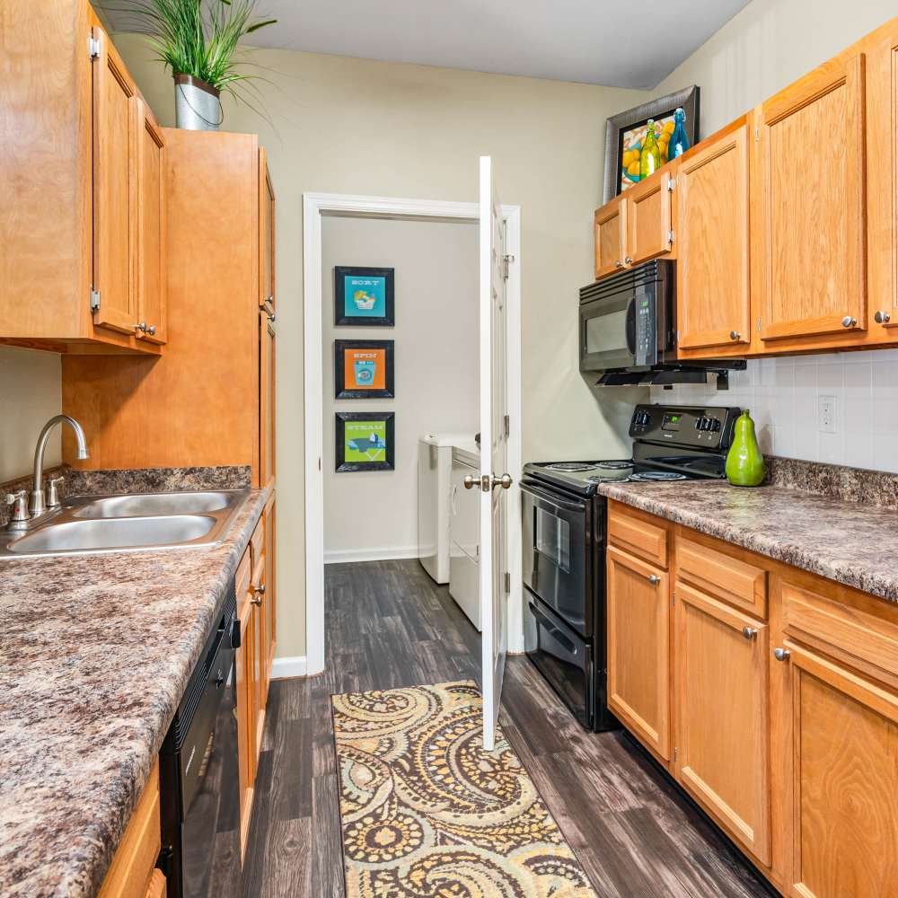 Kitchen at Prairie Point Luxury Apartments in O'Fallon. MO