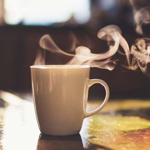 Cup of coffee at a cafe near Somerset Court in Baltimore, Maryland