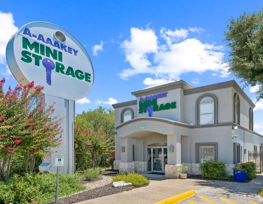 Woman packaging boxes at Storage Hub - Grissom & Tezel in San Antonio,Texas