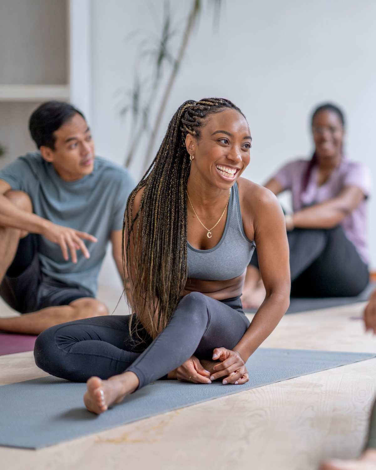 Three woman doing yoga at Cedars of Edina in Edina, Minnesota