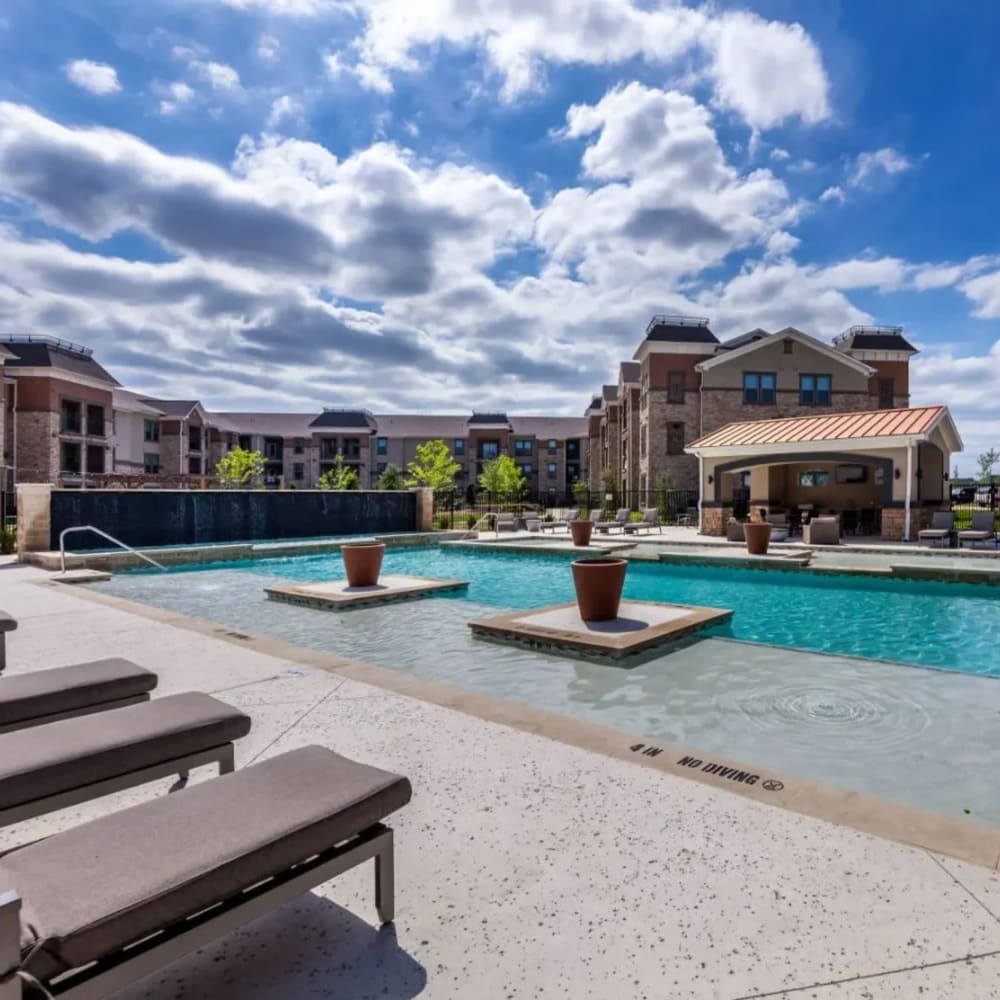 Resort-style pool at Luxia Grand Prairie, Grand Prairie, Texas