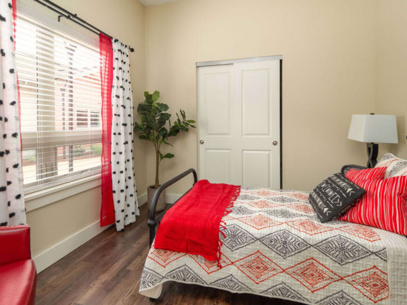 A resident bedroom at The Landing a Senior Living Community in Roseburg, Oregon. 