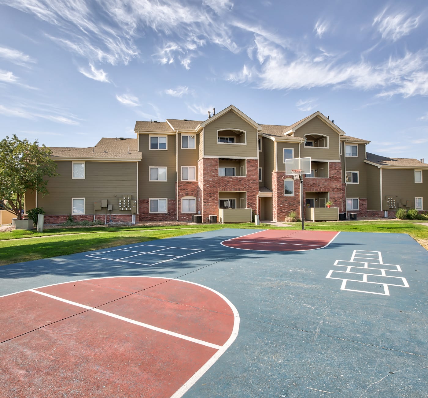 Our Apartments in Broomfield, Colorado offer a full sized basketball court