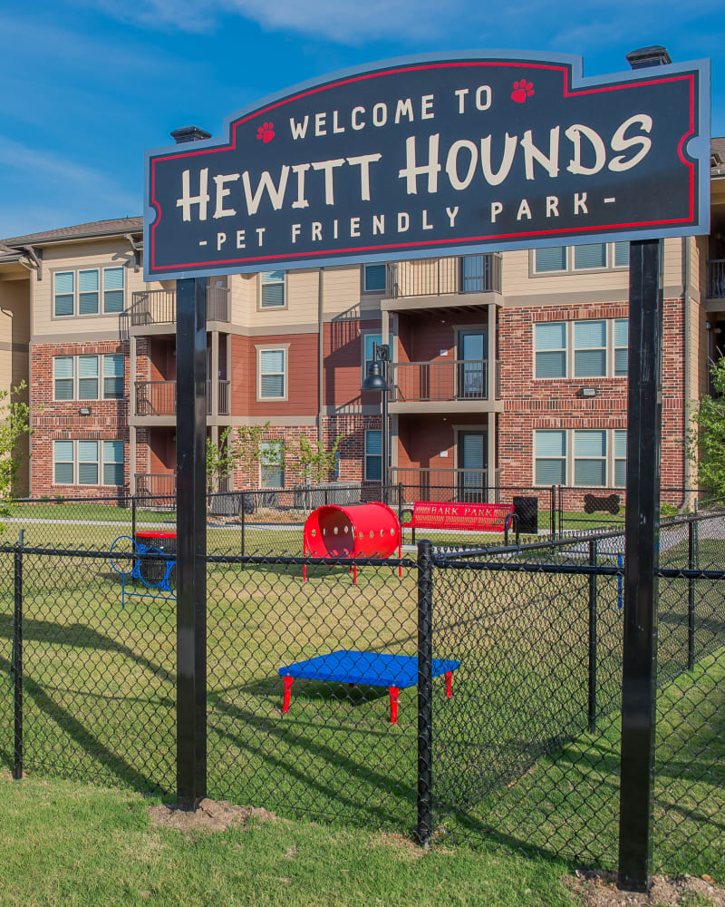 Dog park at Icon at Hewitt in Hewitt, Texas