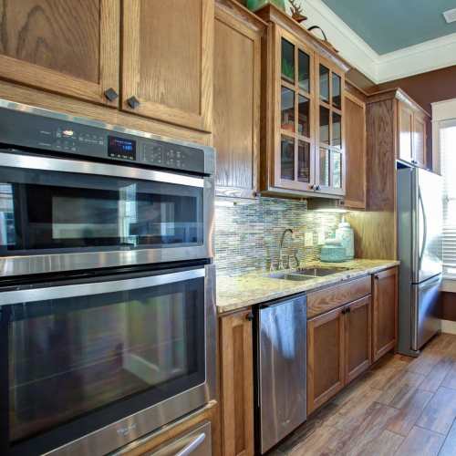 Kitchen area with light accents Avonlea Square in Smyrna, Georgia