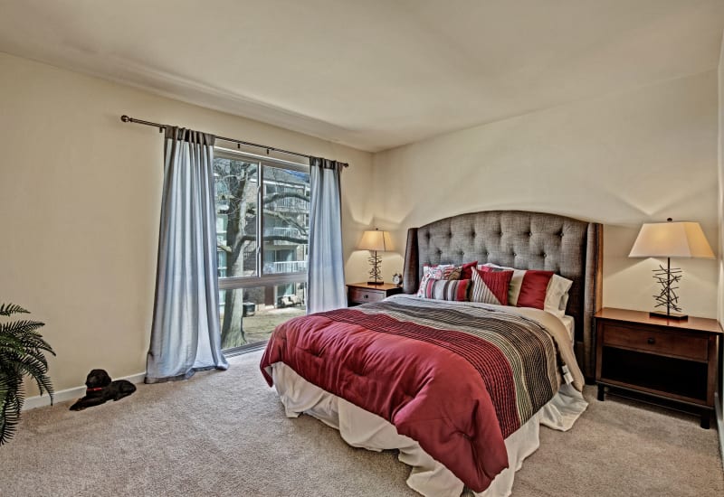 Master bedroom at Westchester West in Silver Spring, Maryland