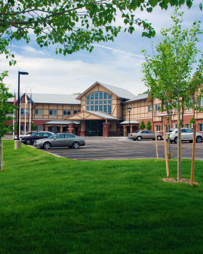 Parking area at Eastern Star Masonic Retirement Campus in Denver, CO